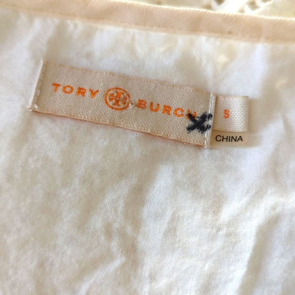 Tory Burch Chevron Textured White Blouse - Picture 5 of 5